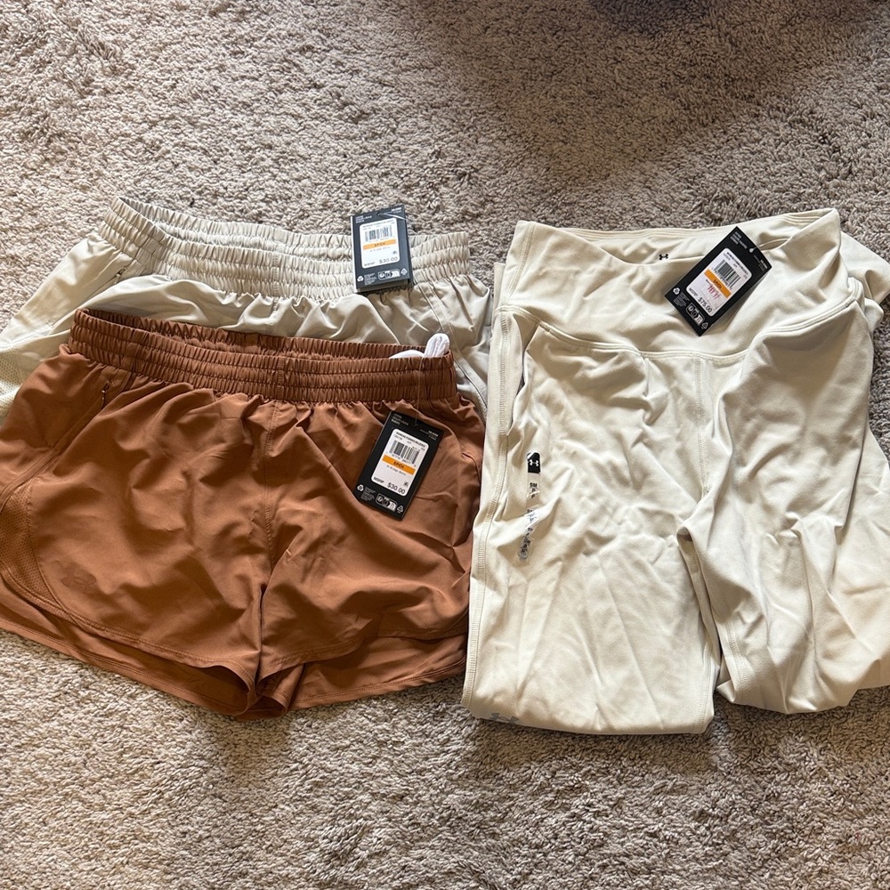 Set of Brown and Cream Shorts